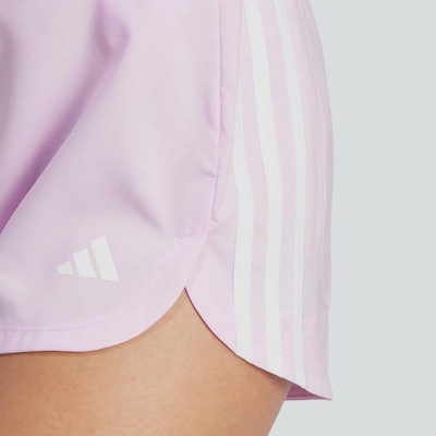 Shorts Treino adidas Malha Cintura Alta Pacer Três Listras - Feminino - Foto 6
