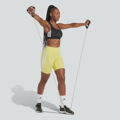 Shorts Legging adidas Optime Essentials Três Listras - Feminino - Foto 5
