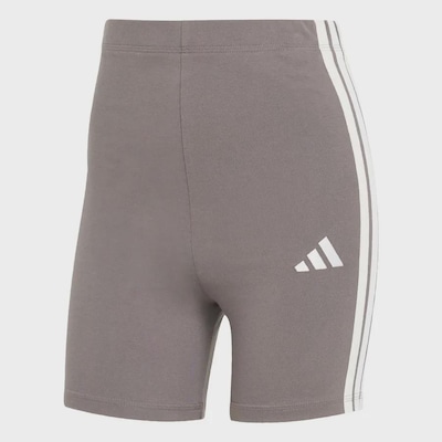Shorts Biker adidas Cós Alto Essentials Três Listras - Feminino - Foto 1