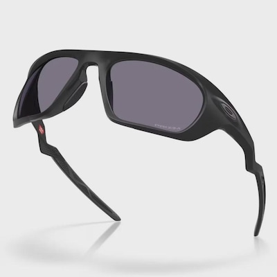Óculos de Sol Unissex Oakley Lateralis Matte Black Ink Prizm Grey - Foto 2