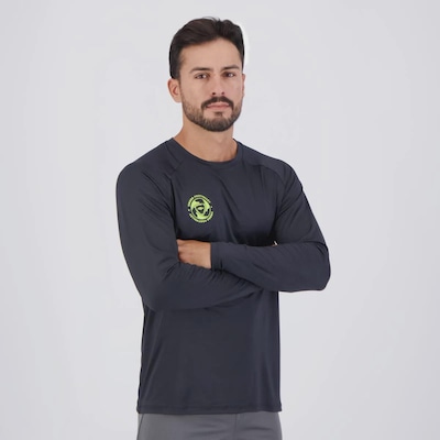 Camisa Manga Longa Umbro Futevôlei Flame - Masculina - Foto 2