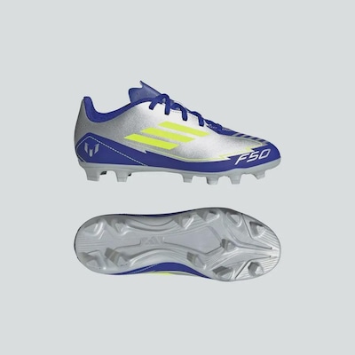 Chuteira de Campo adidas F50 Club Messi Firm/Multiground - Infantil - Foto 4