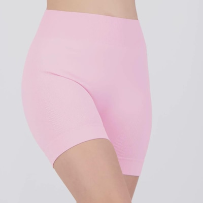 Shorts Canelado Selene Sem Costura - Feminino - Foto 2