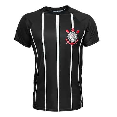 Camisa do Corinthians Raglan Stripes Coimbra - Masculina - Foto 1