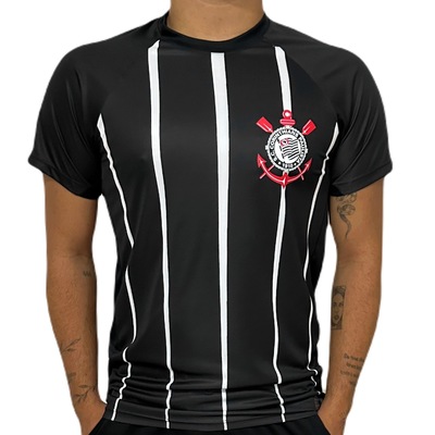 Camisa do Corinthians Raglan Stripes Coimbra - Masculina - Foto 2