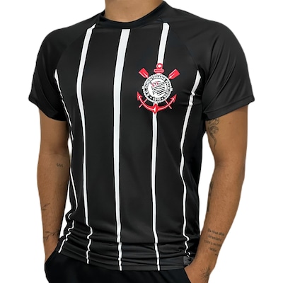 Camisa do Corinthians Raglan Stripes Coimbra - Masculina - Foto 3