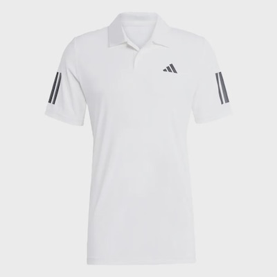 Camisa Polo de Tennis adidas Club 3 Listras - Masculina - Foto 1