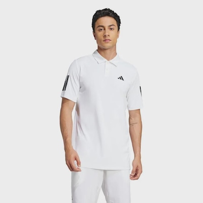 Camisa Polo de Tennis adidas Club 3 Listras - Masculina - Foto 2