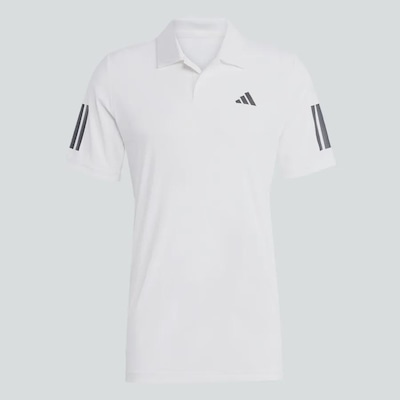 Camisa Polo de Tennis adidas Club 3 Listras - Masculina - Foto 3