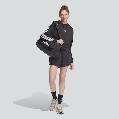 Blusão de Moletom Capuz adidas Essentials French Terry Crop 3 Listras - Feminino - Foto 6