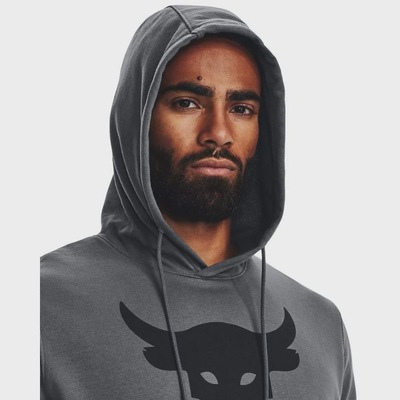 Blusão de Moletom Manga Curta Under Armour Project Rock Terry - Masculino - Foto 3