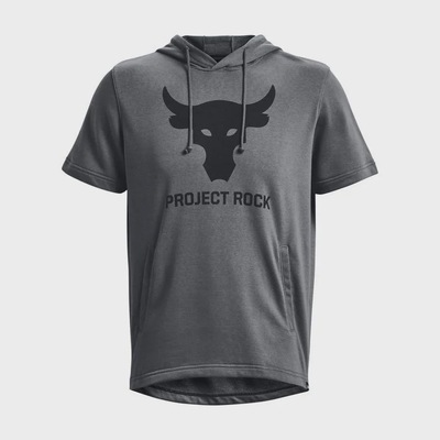 Blusão de Moletom Manga Curta Under Armour Project Rock Terry - Masculino - Foto 4
