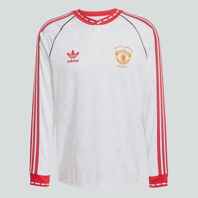 Camisa Manga Longa Manchester United MUFC A Jsy 91 adidas - Masculina - Foto 3