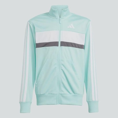 Agasalho adidas J 3s Tiberio Ts - Infantil - Foto 6