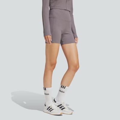 Shorts adidas W Lng Rib Biker - Feminino - Foto 5