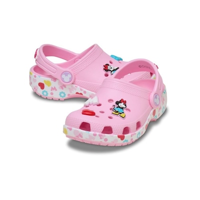 Sandália Crocs Mickey and Friends Minnie Classic Clog T Multi - Unissex - Foto 4
