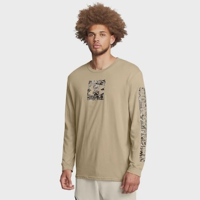 Camiseta Manga Longa Under Armour Camo Boxed - Masculina - Foto 1