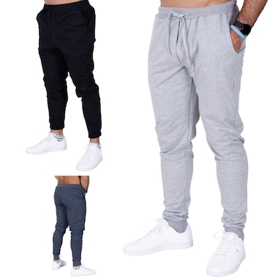 Kit Calça Moletom Esportiva Plus Size Frishop - 3 Unidades - Masculino - Foto 2