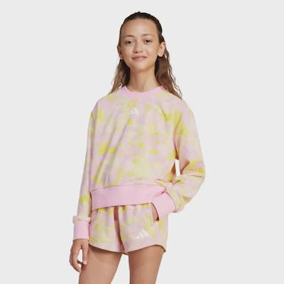 Blusão de Moletom adidas Season Essentials Flower - Infantil - Foto 2