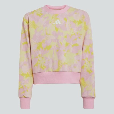 Blusão de Moletom adidas Season Essentials Flower - Infantil - Foto 3