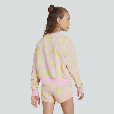 Blusão de Moletom adidas Season Essentials Flower - Infantil - Foto 4