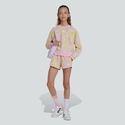Blusão de Moletom adidas Season Essentials Flower - Infantil - Foto 5