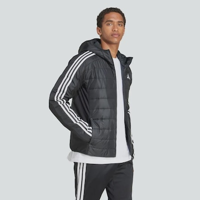 Jaqueta Híbrida adidas Isolamento Essentials Três Listras - Masculina - Foto 5