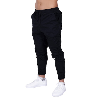 Calça Esportiva Plus Size Moletom Com Bolso Lisa Casual - Unissex - Foto 3