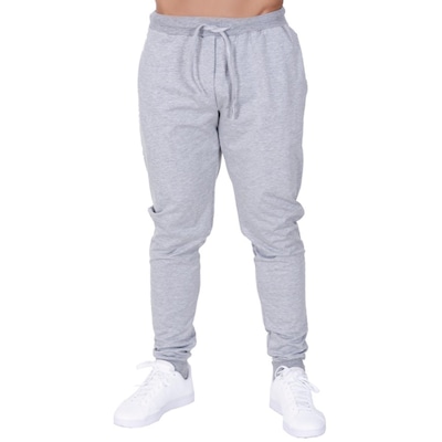 Calça Esportiva Plus Size Moletom Com Bolso Lisa Casual - Unissex - Foto 1
