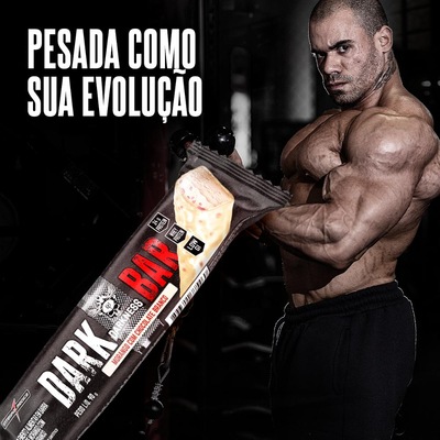 Barra De Proteína Darkness Dark Bar Cookies E Cream Com Nibs De Cacau 720g 8 Unidades - Foto 3