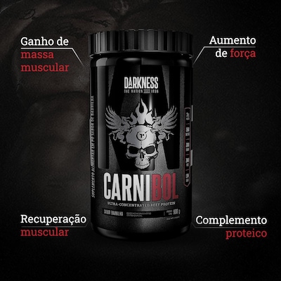 Beef Protein Ultra Concentrado Darkness Carnibol Chocolate 900g - Foto 4