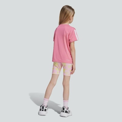 Conjunto Estampado adidas Train Essentials Flower - Infantil - Foto 4