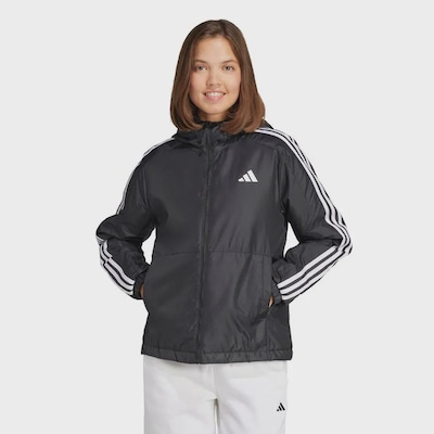 Jaqueta Capuz adidas Isolamento Essentials Três Listras - Feminina - Foto 2