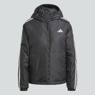 Jaqueta Capuz adidas Isolamento Essentials Três Listras - Feminina - Foto 3