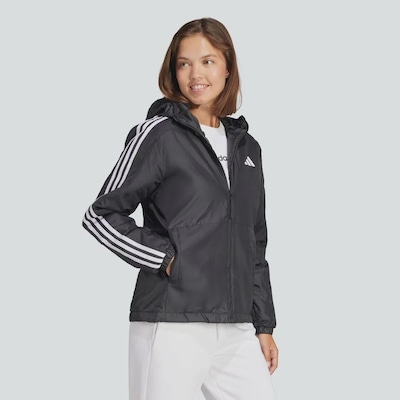 Jaqueta Capuz adidas Isolamento Essentials Três Listras - Feminina - Foto 5