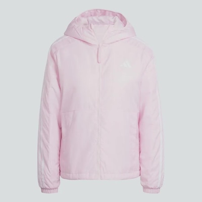 Jaqueta Capuz adidas Isolamento Essentials Três Listras - Feminina - Foto 3