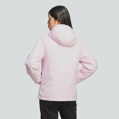 Jaqueta Capuz adidas Isolamento Essentials Três Listras - Feminina - Foto 4