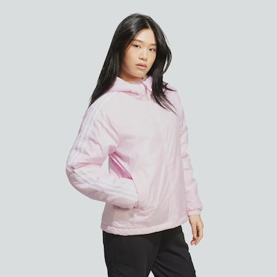 Jaqueta Capuz adidas Isolamento Essentials Três Listras - Feminina - Foto 5