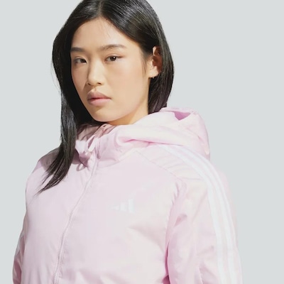 Jaqueta Capuz adidas Isolamento Essentials Três Listras - Feminina - Foto 6