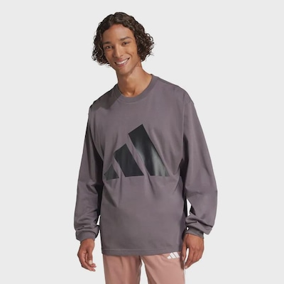 Camiseta Manga Longa adidas Single Jersey Essentials Big Logo - Masculina - Foto 2