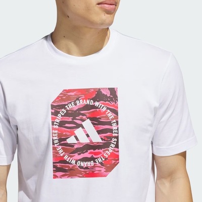 Camiseta adidas Gráfica Camuflada Box - Masculina - Foto 4
