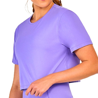Blusa Cropped Alto Giro Skin Fit - Feminino - Foto 3