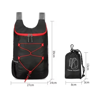 Mochila Gold Sports Dobrável Portátil Splashproof - 10 litros - Foto 3