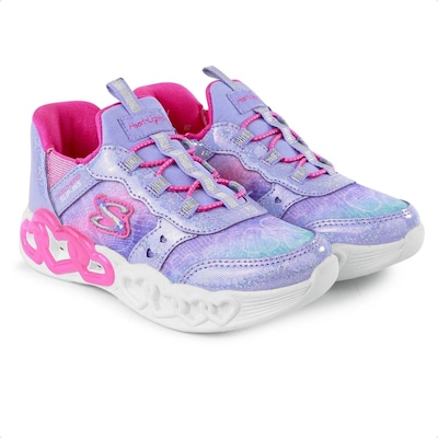 Tênis Skechers Infinite Heart Lights Etern - Infantil - Foto 1