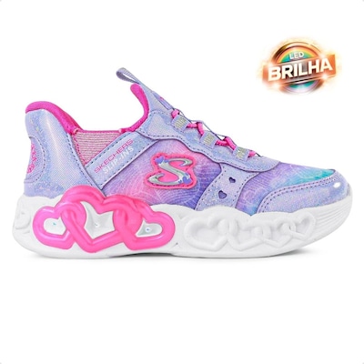 Tênis Skechers Infinite Heart Lights Etern - Infantil - Foto 2
