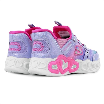 Tênis Skechers Infinite Heart Lights Etern - Infantil - Foto 5