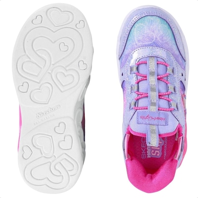 Tênis Skechers Infinite Heart Lights Etern - Infantil - Foto 6