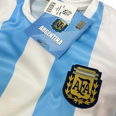 Camisa Argentina Retrômania 1986 Home - Infantil - Foto 2
