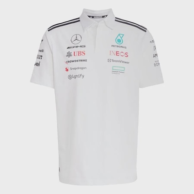 Camisa Polo Mercedes Amg Petronas Fórmula 1 Team adidas - Masculina - Foto 1