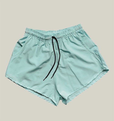 Shorts Praia Elastano Premium WSS Basic Água - Feminino - Foto 1
